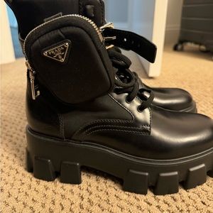 Prada re nylon pouch bootie